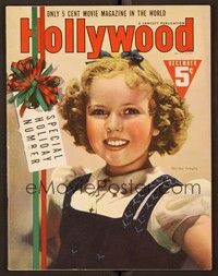 4c100 HOLLYWOOD magazine December 1938 cute Shirley Temple in a special holiday number!