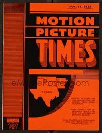4c045 MOTION PICTURE TIMES exhibitor magazine January 14, 1932 Barbara Stanwyck in Forbidden!