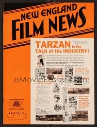 4c049 NEW ENGLAND FILM NEWS exhibitor magazine April 7, 1932 Tarzan the Ape Man, Barbara Stanwyck!