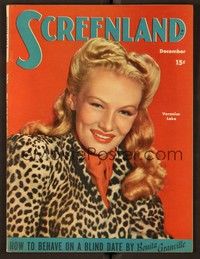 4c088 SCREENLAND magazine December 1944 Veronica Lake from Bring On the Girls by Whitey Shafer!