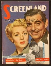 4c091 SCREENLAND magazine July 1948 pretty Lana Turner & Clark Gable from Homecoming!