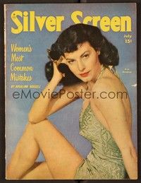 4c122 SILVER SCREEN magazine July 1948 sexiest close up of Ava Gardner from One Touch of Venus!
