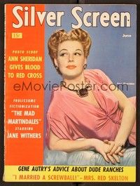 4c118 SILVER SCREEN magazine June 1942 great portrait of sexy Ann Sheridan in a gown by Monica!