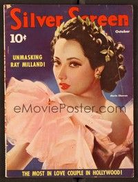 4c115 SILVER SCREEN magazine October 1941 art of sexy Merle Oberon by Marland Stone!