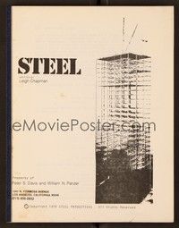 4c181 STEEL script 1978 screenplay by Leigh Chapman, cool construction image!