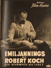 4c148 ROBERT KOCH, DER BEKAMPFER DES TODES German program '39 Emil Jannings with nude corpse!