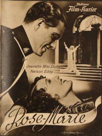 4c149 ROSE MARIE German program '39 different images of Jeanette MacDonald & Mountie Nelson Eddy!
