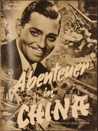 4c154 TOO HOT TO HANDLE German program '39 different images of Clark Gable w/camera & Myrna Loy!