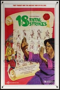 4d004 18 FATAL STRIKES  1sh '81 martial arts, they taught him the ancient way of killing!
