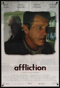 4d017 AFFLICTION  1sh '97 Nick Nolte, James Coburn, directed by Paul Schrader