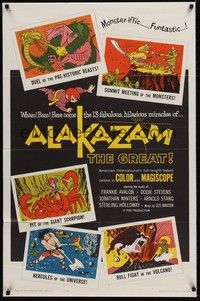 4d027 ALAKAZAM THE GREAT  1sh '61 Saiyu-ki, early Japanese fantasy anime, cool artwork!