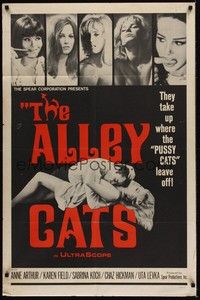 4d035 ALLEY CATS  1sh '68 Radley Metzger sex & violence!