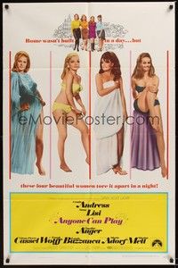 4d052 ANYONE CAN PLAY  1sh '68 sexiest near-naked Ursula Andress, Virna Lisi, Claudine Auger & Mell