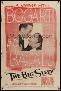 4d001 BIG SLEEP  1sh '46 Humphrey Bogart, sexy Lauren Bacall, Howard Hawks!
