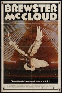 4d140 BREWSTER McCLOUD style B 1sh '71 Robert Altman, Bud Cort with wings in the astrodome!