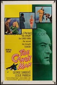 4d165 CANDY MAN  1sh '69 George Sanders, Leslie Parrish, the second day brought terror!
