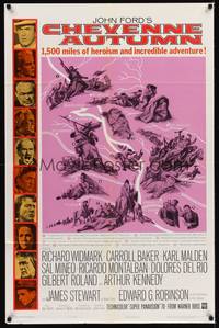 4d187 CHEYENNE AUTUMN  1sh '64 John Ford directed, 1,500 miles of heroism and incredible adventure!