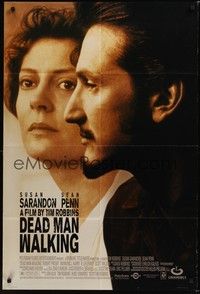 4d236 DEAD MAN WALKING DS 1sh '95 great close-up images of Best Actress Susan Sarandon, Sean Penn!
