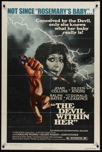 4d253 DEVIL WITHIN HER  1sh '76 conceived by the Devil, only she knows what her baby really is!