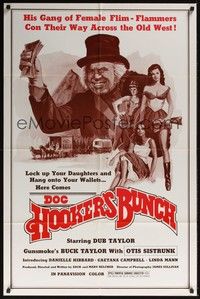 4d263 DOC HOOKER'S BUNCH  1sh '76 Dub Taylor & his gang of sexy female film-flammers!