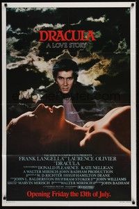 4d271 DRACULA advance 1sh '79 Laurence Olivier, Bram Stoker, vampire Frank Langella & sexy girl!