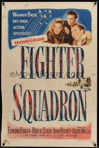 4d315 FIGHTER SQUADRON  1sh '48 Edmund O'Brien, Robert Stack, sky-high action spectacle!