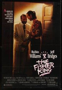 4d325 FISHER KING DS 1sh '91 Jeff Bridges & Robin Williams searching for sanity!