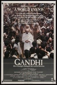 4d360 GANDHI  1sh '82 Ben Kingsley as The Mahatma, directed by Richard Attenborough!
