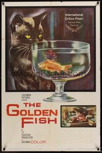 4d373 GOLDEN FISH  1sh '59 Historie d'un Poisson Rouge, great artwork of cat & goldfish!