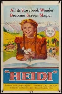4d412 HEIDI  1sh '54 Elsbeth Sigmund, Swiss children's classic by Johanna Spyri!