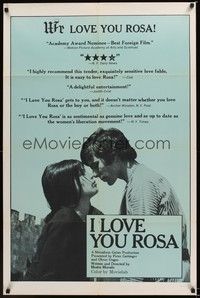 4d440 I LOVE YOU ROSA  1sh '72 directed by Moshe Mizrahi, Michael Bat-Adam, Levana Finkelstein!