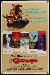 4d451 IN SEARCH OF THE CASTAWAYS  1sh R70 Jules Verne, Hayley Mills in an avalanche of adventure!