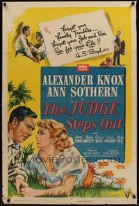 4d468 JUDGE STEPS OUT  1sh '48 directed by Boris Ingster, artwork of pretty Ann Sothern!