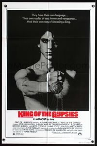 4d475 KING OF THE GYPSIES  1sh '78 creepy close up of Eric Roberts in his first leading role!
