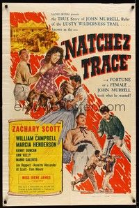 4d563 NATCHEZ TRACE  1sh '59 Zachary Scott as Murrell, Irene James as Lolette!