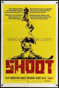 4d769 SHOOT  1sh '76 Cliff Robertson, Ernest Borgnine & Henry Silva, the war is never over!