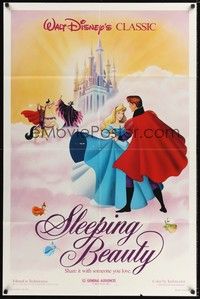 4d795 SLEEPING BEAUTY  1sh R86 Walt Disney cartoon fairy tale fantasy classic!