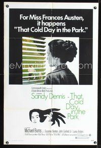 4d872 THAT COLD DAY IN THE PARK  1sh '69 Sandy Dennis, early bizarre overlooked Robert Altman!