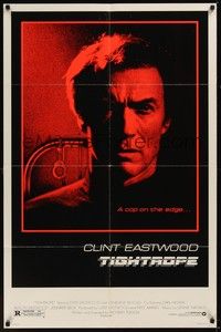 4d891 TIGHTROPE  1sh '84 Clint Eastwood is a cop on the edge, cool handcuff image!