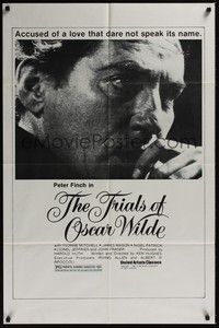 4d910 TRIALS OF OSCAR WILDE  1sh R81 Peter Finch in the title role, Yvonne Mitchell, James Mason