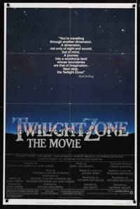 4d917 TWILIGHT ZONE border 1sh '83 Joe Dante, Steven Spielberg, Landis, from Rod Serling TV series!