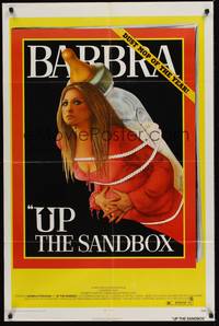 4d932 UP THE SANDBOX  1sh '73 Time Magazine parody art of Barbra Streisand by Richard Amsel!