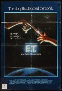 4e530 E.T. THE EXTRA TERRESTRIAL Aust 1sh R85 Steven Spielberg classic, John Alvin art!