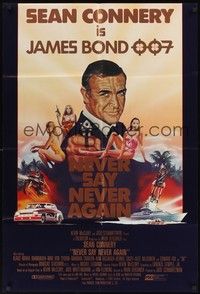 4e544 NEVER SAY NEVER AGAIN int'l 1sh '83 art of Sean Connery as James Bond 007 by R. Obrero!