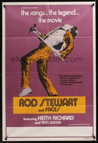 4e547 ROD STEWART & FACES Aust 1sh '77 the songs, the legend, the movie, great performing image!
