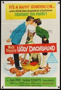 4e557 UGLY DACHSHUND Aust 1sh '66 Walt Disney, Dean Jones & Suzanne Pleshette!
