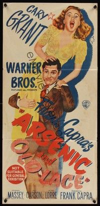 4e590 ARSENIC & OLD LACE Aust daybill 1945 Cary Grant, Priscilla Lane, Frank Capra classic!