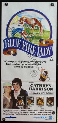 4e609 BLUE FIRE LADY Aust daybill '77 when you're young, you've got time to believe!