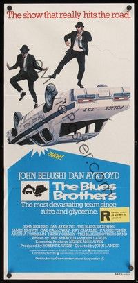 4e611 BLUES BROTHERS Aust daybill '80 John Belushi & Dan Aykroyd are on a mission from God!