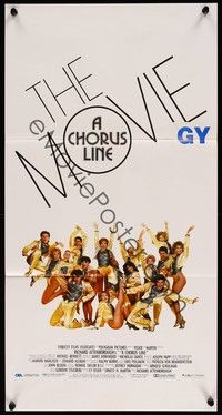 4e638 CHORUS LINE Aust daybill '85 Michael Douglas, photo of Broadway chorus group by Demarchelier